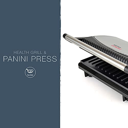 KitchenPerfected Health Grill and Panini Press - Black Steel - E2701BK