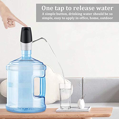Pinsheng Water Pump Dispenser Suitable for Universal 2-5 Gallons Bottle, Rechargeable Battery USB Charging Automatic Drinking Water Pump Portable