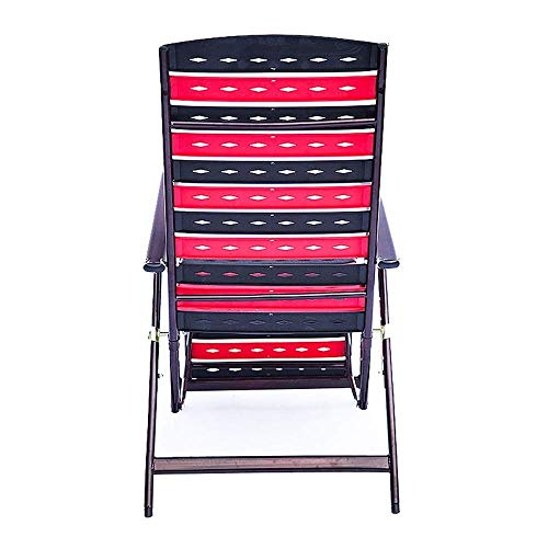 MU Folding Chair Office Chair Recliner Chairs Garden Bed Pillow Zero Gravity Durable and Strong for Home Office Dining (Color : Black, Size : 66