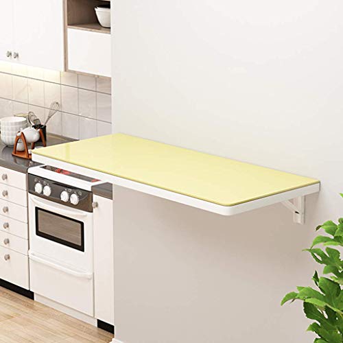 MYYINGELE Wall Mounted Drop Leaf Table, Folding Wall computer desk, Collapsible floating workbench For home, office, garage, RV, Boat, Black, 60