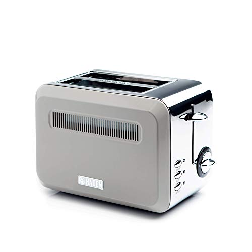 Haden Heritage Black Toaster 4 Slice - Adjustable Browning Control, Reheat and Defrost Functions 4 Slice Toaster - Stainless Steel Toaster 4 Slic