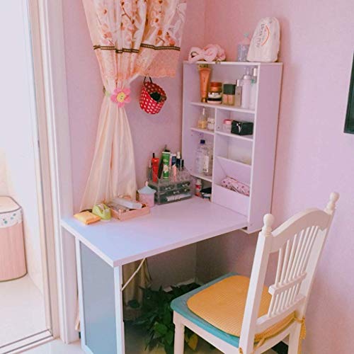 LXDZXY Tables,Wall Table with Shelf and Blackboard Desk | Coffee Bar Table | Kitchen Dining Table | Office Computer Workstation Table