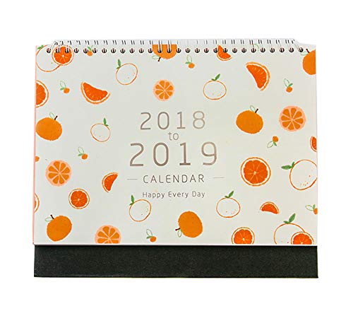 Lovely Fruit Pattern 2019 Office/Home Desk Standing Calendar-Orange