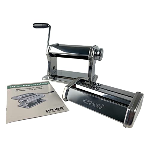 AMOS 3 in 1 Heavy Duty Stainless Steel Professional Fresh Pasta Lasagne Spaghetti Tagliatelle Make