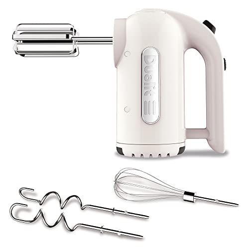 Dualit Hand Mixer | 400W, 4 Speed Settings, Retractable Cord | Ideal for Baking with Flat Beaters, Dough Hooks & Whisk Attachments | 89300, Chrom