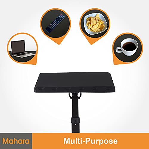 MAHARA Tilting Laptop Stand Foldable Desk Black - Height Adjustable Desk (from 58cm - 69cm) for Laptops - Portable & Lightweight Fold Up Table W4