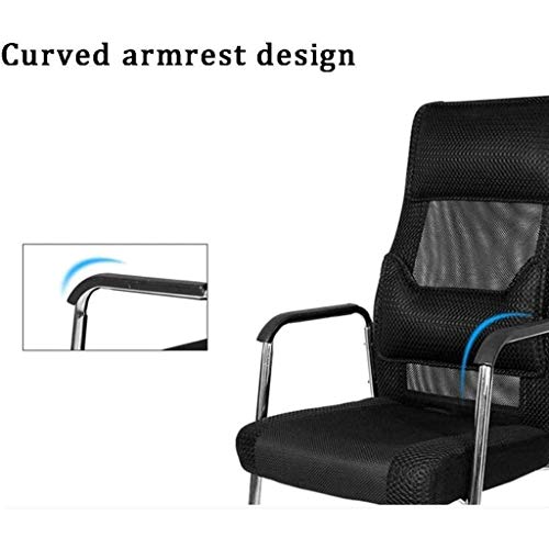 TJLSS Conference Chair Office Chair Parlor Training Chair Arched Staff Chair Computer Mesh Chair Executive Side Reception Chair with Sled Base