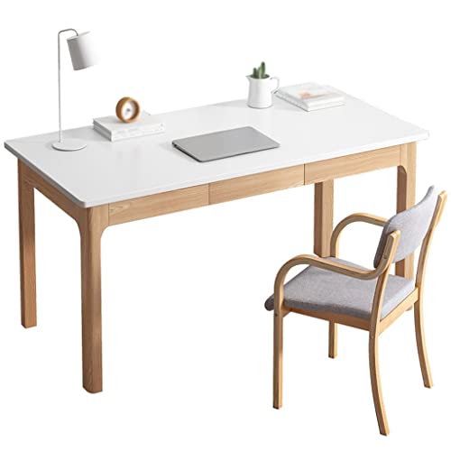 N/A Solid Wood Desk Home Desktop Computer Desk Small Apartment Writing Desk Bedroom Study Table Without Chair (Color : D, Size : 80cm)
