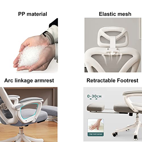 JHKZUDG 360 Swivel Task Chair, Executive Desk Chair with Wheels,Home Office Desk Chair with Headrest And Backrest,Ergonomic Office Chair with Foo