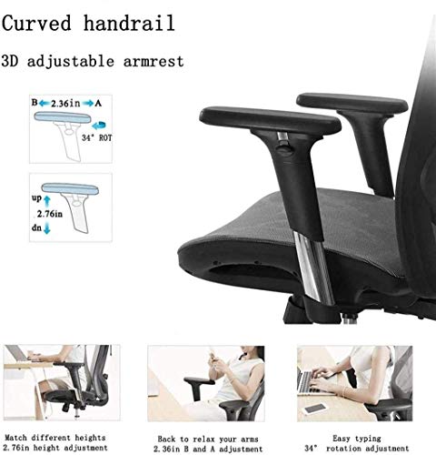 HJW Managerial Chairs,Executive Chairs Ergonomic Office Chair High Back Mesh Home Office Desk Chairs Armchair