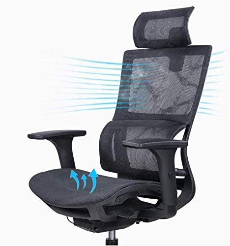 HJW Ergonomic Office Chair Home Computer Chair Rotary Lift Old Office Mesh Chair Comfortable and Breathable Armchair,3,690X615X1135Mm