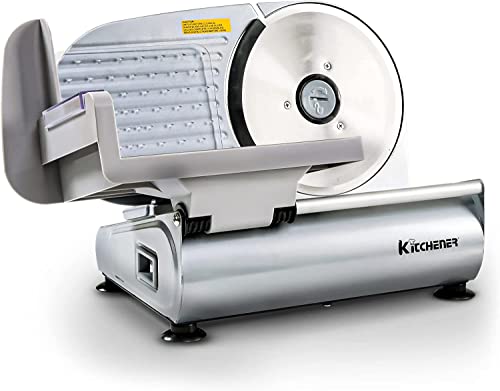 Kitchener Meat Deli Cheese Food Slicer 7.5" inch Professional Stainless Steel Blade Electric Heavy Duty Gear Driven 230V 150Watt 50Hz