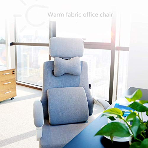 MU Computer Chair,Fabric Home Study Chair Boss Swivel Chair Ergonomic Chair Office Chair Multi-Angle Reclining Reclining Load-Bearing 400Kg,Gray,