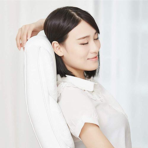 MU White Reclining Office Chair Computer Desk Chair Thicken Padded Swivel Executive Office Chair for Office Home Office Chair