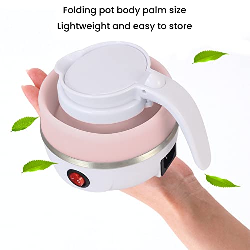 Foldable Electric Kettle: Portable Travel kettle with Separable Power Cord, Electric Water Heater Collapses, Silicone Folding Electric Kettle for