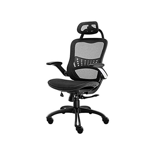 n/a Ergonomic Office Chair Modern Desk Chair Adjustable Seat Cushion and Headrest, Breathable Mesh Backrest, Black (no Footrest)