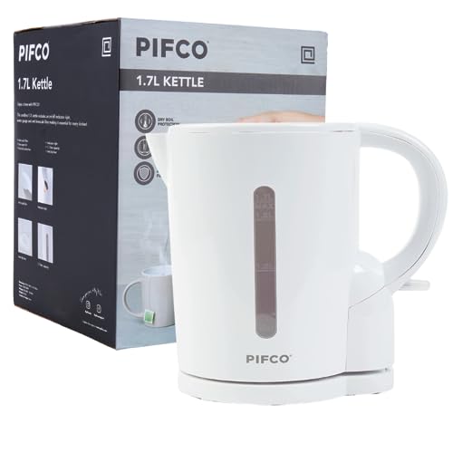 PIFCO® White Kettle - 2200w Cordless Electric Kettle - Lightweight - Bpa Free - Auto Shut-off And Boil-dry Protection - Anti-scale Filter And Ant