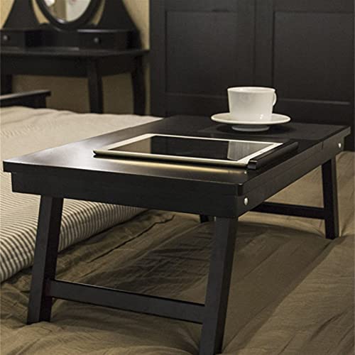 LZQDM Wooden Laptop Table Home Computer Desk Students Dormitory Beds Folding Laptop Tables Computer Table Office Desk