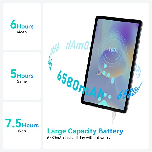 Tablets 10 inch Blackview Tab 7 Pro Android 12 Tablets, 10GB RAM+128 ROM(Up to 1 TB TF), Quad Core Processor, 1920×1200FHD IPS, Tablet with Sim C