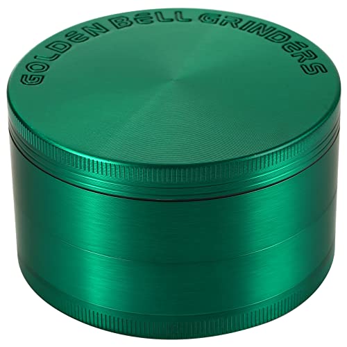 Golden Bell 3 inch Grinder 4 Layers Spice Grinder Zinc Alloy Grinder - Nickle Black