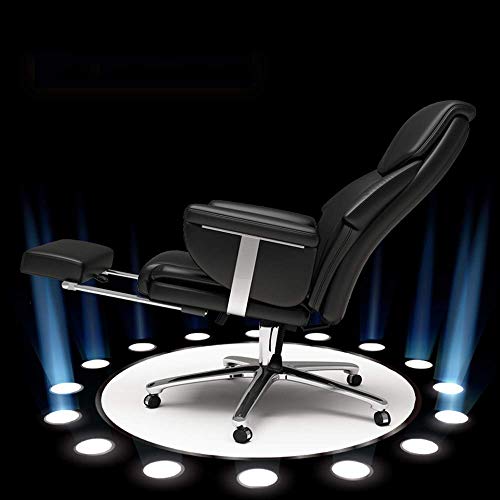 MU Swivel Chair Boss Chair, Ergonomic Executive Office Chair, Leather Large Capacity Swivel Height Adjustable Thick Padding, Suitable for Home an