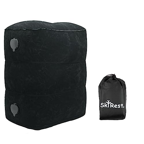 Skyrest Inflatable Travel Foot Rest Pillow-Adjustable Airplane Footrest for Airplane Travel, Car, Train, Home & Office, Airplane Bed for Toddlers