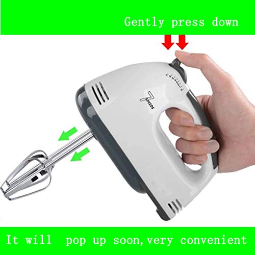 Electric Hand Mixer, Electric 7-Speed Mixer, Whisk Kitchen Food Baking, Light Hand Mixer for Kitchen Baking Cake Mini Egg Cream Food by RLBBTY