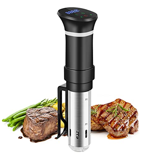 Sous Vide Cooker, 1000W Sous Vide Precision Cooker, Immersion Circulator Sous Vide Machine, Accurate Temperature and Time Control Sous Vide Cookb