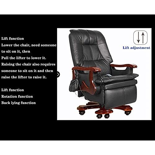 YT.JYUERI Relax Comfortably Safe Boss Chair,Electric Massage Leather Executive Chair Reclining Office Chair Swivel Chair Home Recliner Managerial