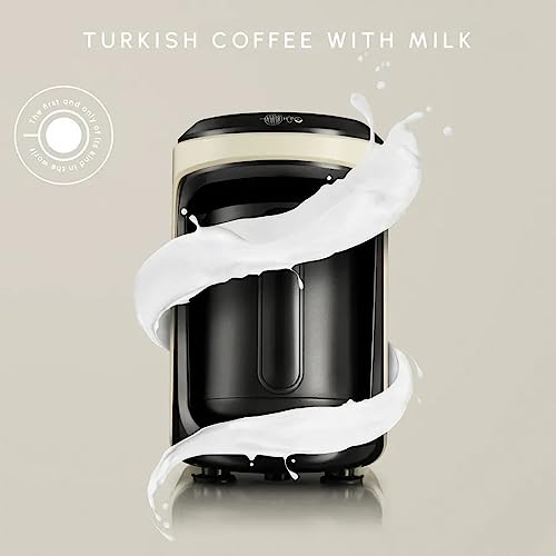 KARACA Hatir Hüps Turkish Coffee Machine Cream, For 5 People, Fully Automatic Coffee Machine, Turkish Mocha with Milk, Hot Chocolate, Instant Cof