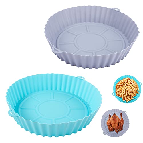 Air Fryer Silicone Pot, 7.5inch Reusable Air Fryer Liners, Air Fryer Accessories, Air Fryer Silicone Liner, Airfryer Liners Air Fryer Basket Fits