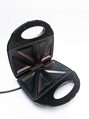 Belaco Sandwich Maker 2 Slice Sandwich Toaster Machine Non-Stick Easy Clean 750W Triangle Cooking, Non-Stick Coating Plate