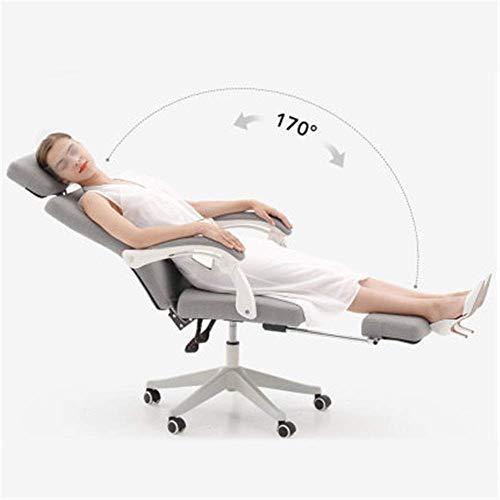 Mu Ladies Computer Chair Fabric Office Chair Home Study Chair Swivel Chair Nordic Boss Chair Ergonomic Chair Office Chair (Size : 124X70X70Cm)