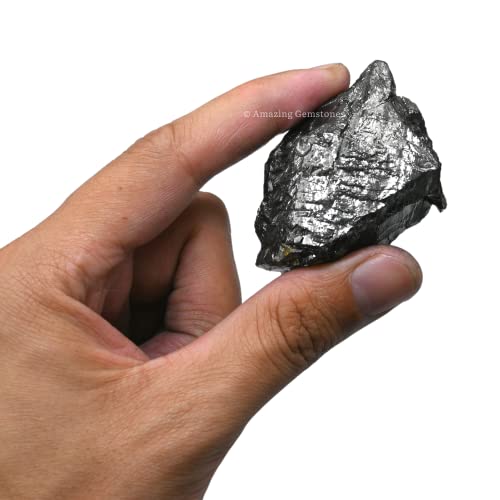 Elite Shungite Stones Chips for Water Purification Tablets, Authentic Karelian Heritage Shungite Stones for Shungite Water Bottle (50 Gram)