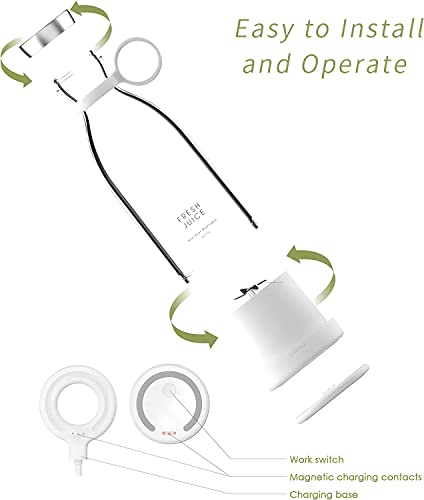 Blender Smoothie Makers, Portable Blender Mini Jug Blenders, Multifunctional Personal Blender with USB Rechargeable, for Baby Food, Travel, Offic