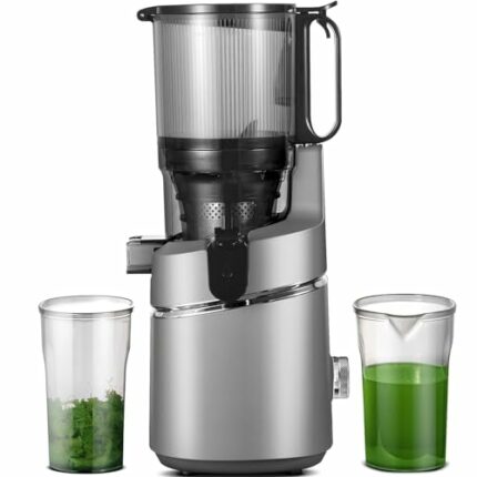 AMZCHEF Automatic Slow Juicer Machines 250W Free Your Hands -135MM Opening and 1.8L Capacity Masticating Juicers for Whole Fruit and Vegetable, w