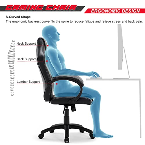 IntimaTe WM Heart Gaming Chair Ergonomic Office Chair Swivel Racing Chair High Back Desk Chair Reclining Computer Chair Executive PC Gamer Chair