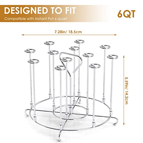 Air Fryer Skewer Rack, 6 Quart Stainless Steel Grills Rack for Air Fryer, Kebab Stand Accessories for Ninja Air Fryer