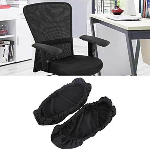 GOTOTOP 1 Pair Office Chair Armrest Covers, Elastic Chair Protector Removable Chair Armrest Cover Chair Arm Pad for Home Office(Black)