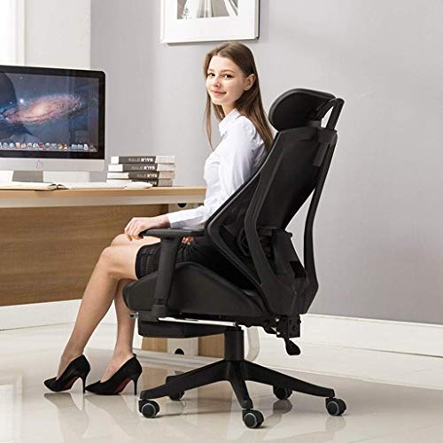 SCDBGY Ygqbgy Executive Office Chair - High Back Office Chair with Footrest and Thick Padding - Reclining Computer Chair with Ergonomic Segmented