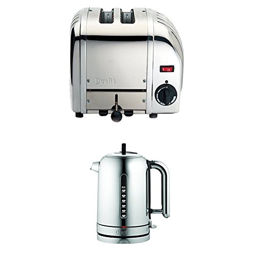 Dualit Classic 2 Slice Vario Toaster| Stainless Steel, Hand Built in the UK| Replaceable ProHeat Elements| Heat Two or Four Slots, Defrost Bread,