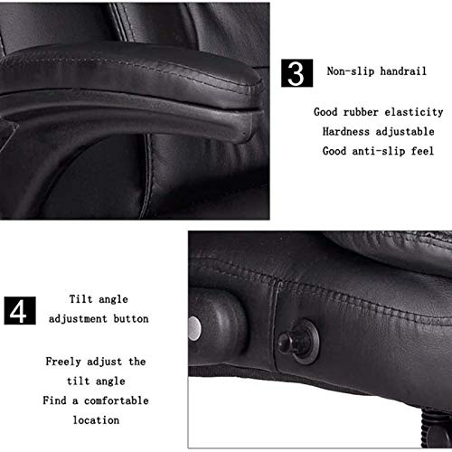 ZXNRTU Relax Comfortably Safe Office Chair Leather Gaming Chairs - Adjustable Height Executive Home Office Desk Chair, Thick Padding for Comfort