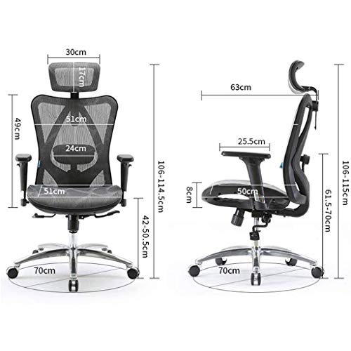 LZQDM Office Chair -Ergonomic Computer Chair Home Simple Game Seat Sedentary Reclining Back Office Lift Swivel Chair
