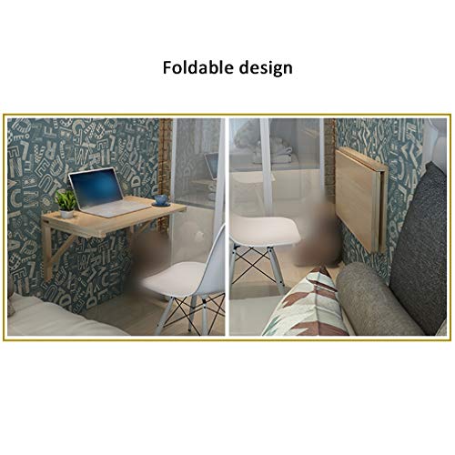 LUNEZY Solid Pine Wood Wall-Mounted Table,Floating Dining Table,Folding Computer Desk,Multi-Function Study Table,14 Sizes,for Workbench,Kitchen,L