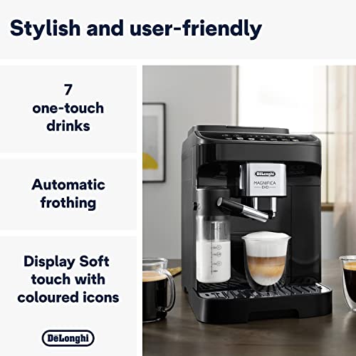 De'Longhi Magnifica Evo, Bean to Cup Coffee and Cappuccino Maker, ECAM292.81.B, Black