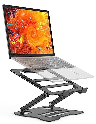 Rupoku Adjustable Laptop Stand, Ergonomic Laptop Riser Heat Vent Computer Stand for Desk, Foldable Portable Tablet Notebook Holder for MacBook Pr
