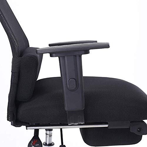 MU Home Office Swivel Chair - Comfortable Nap Reclining Boss Chair Staff Chair Adjustable Headrest, Back and Armrest Mesh Chair with Footrest