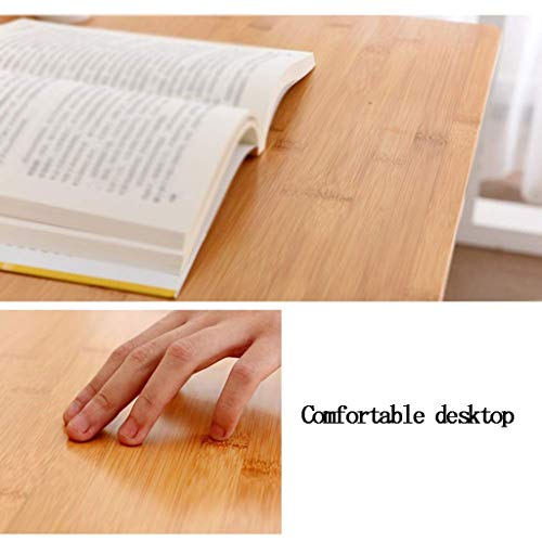 NXYJD Folding Desk for Small Space, Home Corner Desks Simple Computer Desk with Shelf Folding Laptop Table