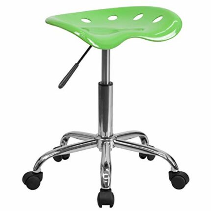 Flash Furniture Barstool, Chrome, Bright Blue, 38.1 x 43.18 x 65.41 cm