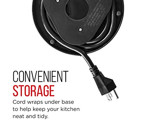 Chefman Stainless Steel Electric Kettle w/ 360° Swivel Base, Auto Shut-off & Boil-dry Protection, BPA-free Interior and Cool-touch Handle, 7+ Cup